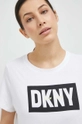 λευκό Βαμβακερό μπλουζάκι Dkny