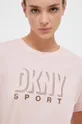 розовый Хлопковая футболка Dkny