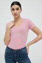 Guess t-shirt regular różowy W3RI14.J1314