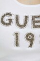 Памучен топ Guess W3RP07.K1814 бял