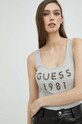 Guess top bawełniany aplikacja szary W3RP07.K1814