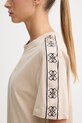 Guess t-shirt bawełniany BRITNEY V3RI08.I3Z14 beżowy