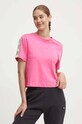 Guess t-shirt bawełniany BRITNEY różowy V3RI08.I3Z14