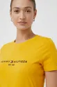 żółty Tommy Hilfiger t-shirt bawełniany