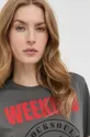 szary Weekend Max Mara t-shirt bawełniany