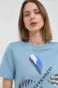 kék Weekend Max Mara pamut póló