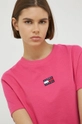 różowy Tommy Jeans t-shirt