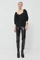 Notes du Nord bluza din bumbac Filippa 12957 negru SS23