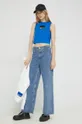 Pamučni top Karl Lagerfeld Jeans plava