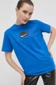 Хлопковая футболка Karl Lagerfeld Jeans голубой