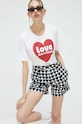 Love Moschino t-shirt bawełniany W.4.F15.4A.M.4405 biały SS23