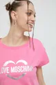 ροζ Μπλουζάκι Love Moschino