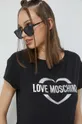 negru Love Moschino tricou