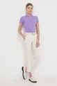 Polo tričko Polo Ralph Lauren fialová