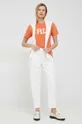 Βαμβακερό μπλουζάκι Polo Ralph Lauren πορτοκαλί
