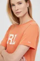 oranžna Bombažna kratka majica Polo Ralph Lauren