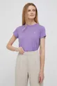 фиолетовой Хлопковая футболка Polo Ralph Lauren