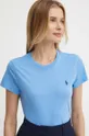 Bavlnené tričko Polo Ralph Lauren modrá