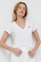 Βαμβακερό μπλουζάκι Polo Ralph Lauren λευκό 211902403