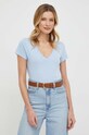 Bavlnené tričko Polo Ralph Lauren modrá 211902403
