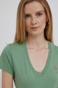 Bavlnené tričko Polo Ralph Lauren zelená 211902403