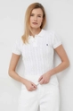 Bavlnené polo tričko Polo Ralph Lauren biela