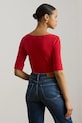 Lauren Ralph Lauren t-shirt damski bawełniany 200654963 czerwony SS26