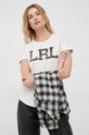 Lauren Ralph Lauren tricou din bumbac bej 200889219