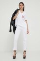 Love Moschino tricou din bumbac W.4.H91.01.M.3876 alb SS23
