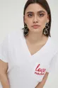 λευκό Βαμβακερό μπλουζάκι Love Moschino