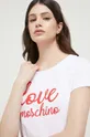 biela Bavlnené tričko Love Moschino
