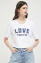 biały Love Moschino t-shirt bawełniany