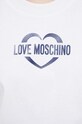 Love Moschino t-shirt bawełniany W.4.H06.38.M.3876 biały