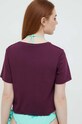 Guess t-shirt bawełniany E02I01.JA914 fioletowy SS25