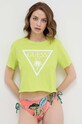 Хлопковая футболка Guess E02I01.JA914 зелёный SS25