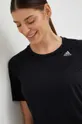 czarny adidas Performance t-shirt do biegania Fast