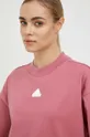 różowy adidas t-shirt bawełniany
