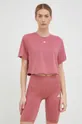 roza Kratka majica za jogo adidas Performance Studio
