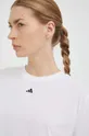 biela Tričko na jogu adidas Performance Studio