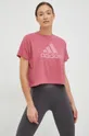 różowy adidas t-shirt Damski