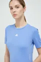 niebieski adidas Performance t-shirt treningowy Techfit