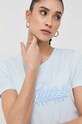 Guess t-shirt bawełniany niebieski W3GI36.I3Z14