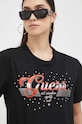 Guess t-shirt bawełniany czarny W3GI33.KB3P0