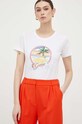 Guess t-shirt bawełniany biały W3GI29.KB1P0