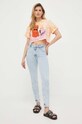 Бавовняна футболка Guess x Banksy W3GI62.K9RM4 барвистий SS23