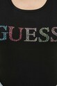 Pamučni top Guess W3GP43.K9I51 crna