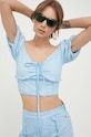 Блузка Guess W3GP16.KALQ0 блакитний