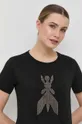 μαύρο Βαμβακερό μπλουζάκι Patrizia Pepe Γυναικεία