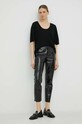 By Malene Birger tricou Q70278012Z negru AW24
