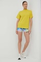 Puma t-shirt bawełniany 537977 żółty SS23